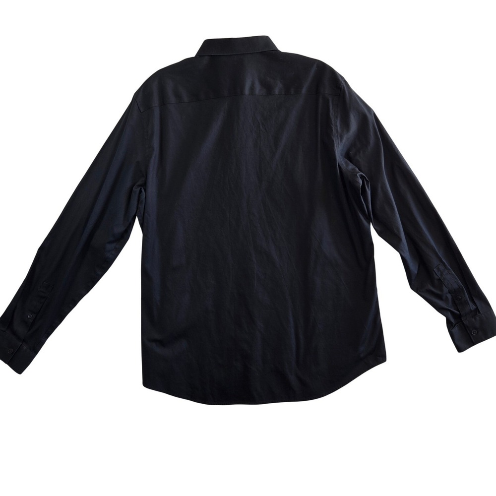 Calvin Klein Button Up Shirt Mens XL Black Infinite Cool Non-Iron Classic Office - Picture 5 of 6